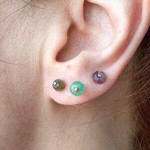 Purple Turmaline Studs by Claudia Trejos